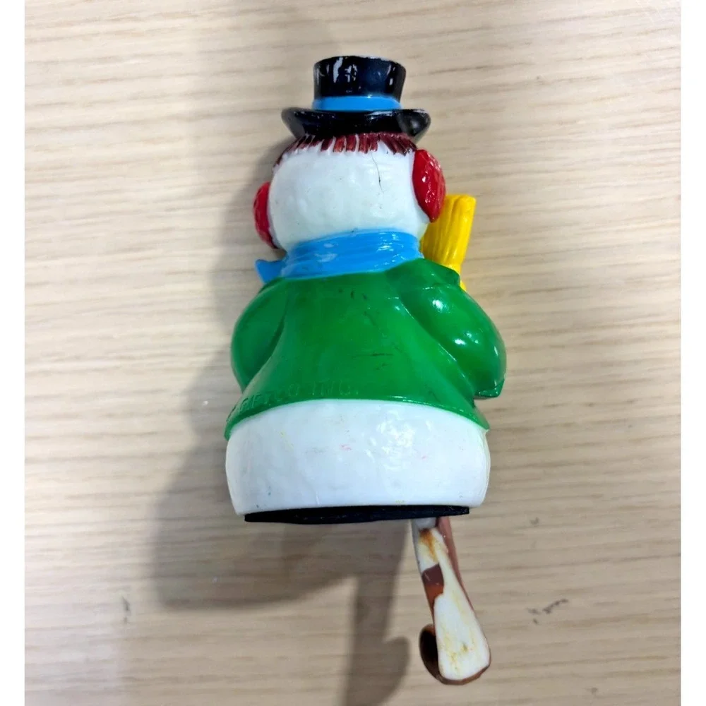 Vintage Giftco Snowman Stocking Holder Hanger Christmas Mantel Hook 6